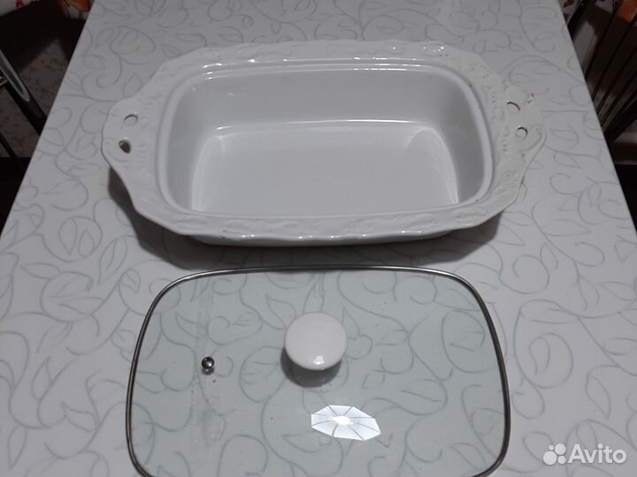 Керамическая форма для запекания с крышкой