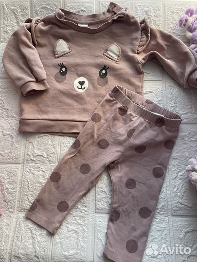 Костюм комплект h&m для девочки 68