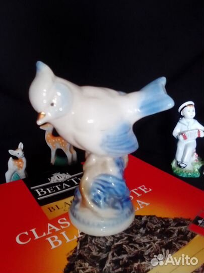Фарфор Хохлатая синица СССР