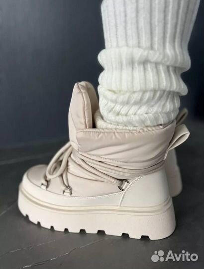 Дутики женские текстиль шерсть