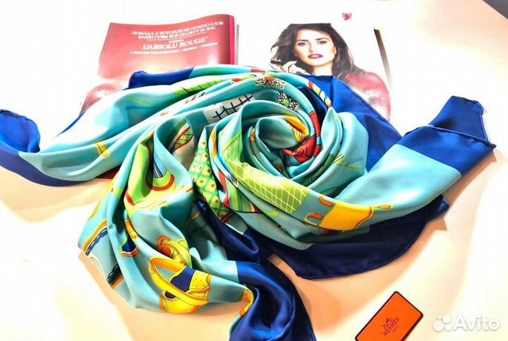 Платок шаль шарф пашмина Hermes - палитра