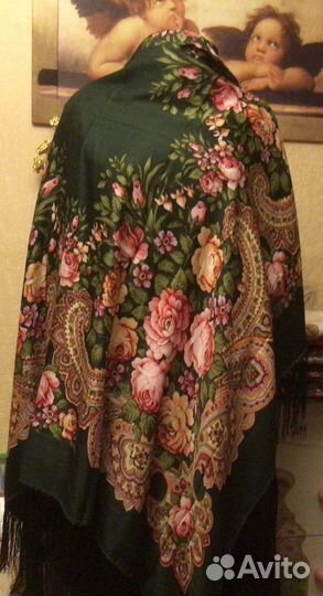 Платок шаль в русском стиле