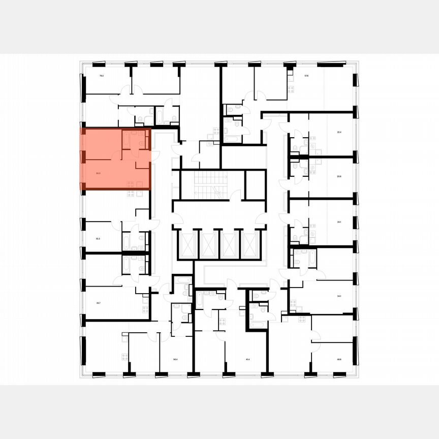 1-к. квартира, 30,3 м², 26/26 эт.