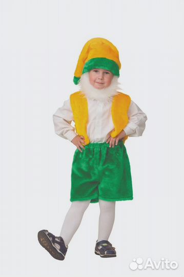 Прокат Костюм кузнечика, гнома, мушкетера, медведя