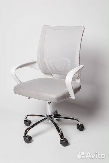 Кресло офисное серое/белое (ко-7166)