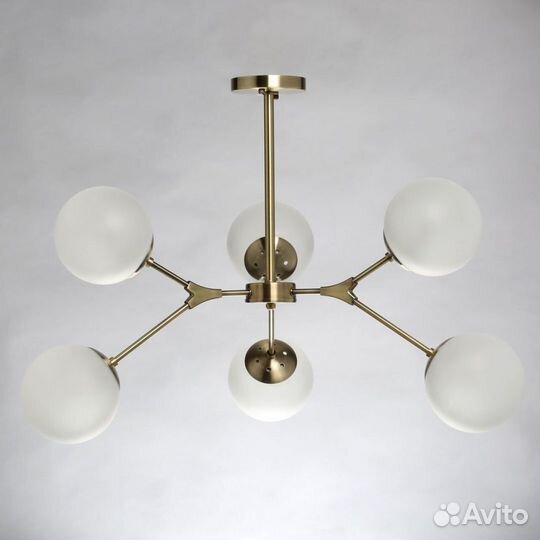 Люстра металл и стекло в спальню современная