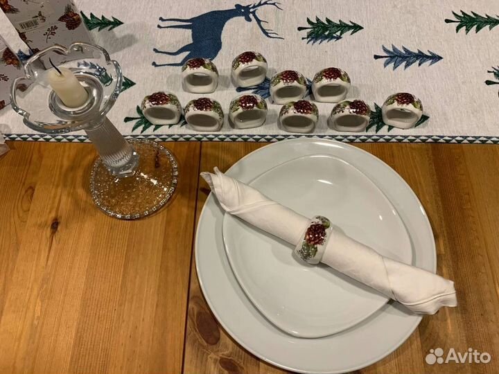 Фарфоровые кольца для салфеток комплект