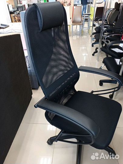 Кресло компьютерное Лайт SU-BP-8 PL (черная сетка)