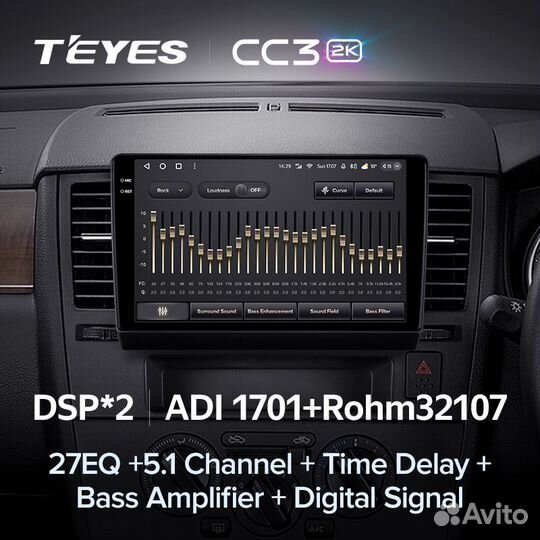 Магнитола Teyes CC3 2K 3/32 Nissan Tiida