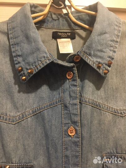 Джинсовая рубашка laredoute