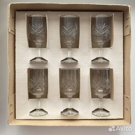 Набор рюмок СССР снежинка