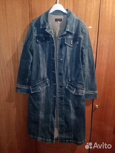 Плащ джинсовый, р. 40