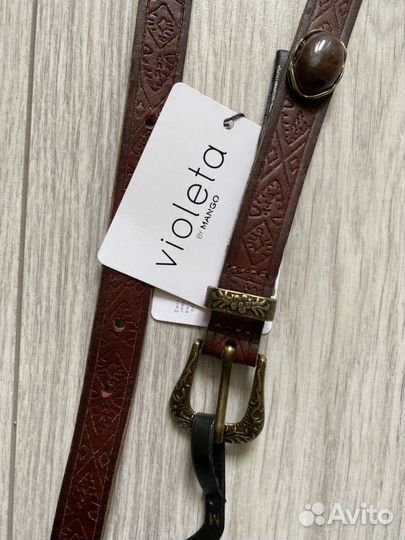 Ремень Mango, кожа, размер М