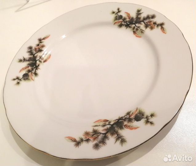 Тарелка времен СССР японская Шишки