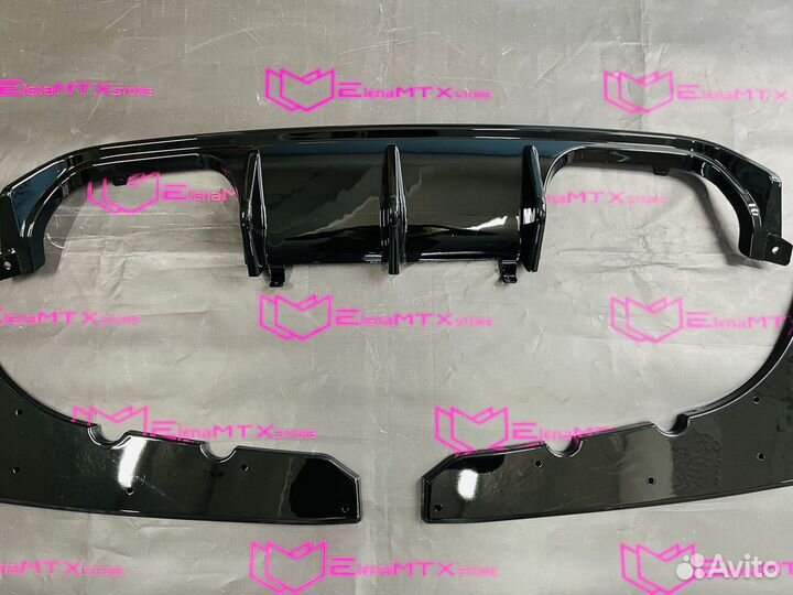 Диффузор элероны BMW F82 F80 черный глянец