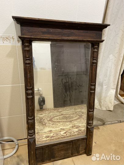 Зеркало старинное с тумбой подставкой трюмо