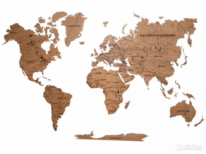 Деревянные карты мира в Севастополь