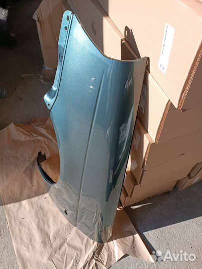 Крыло приора левое цвет серо-сине-зеленый Сочи