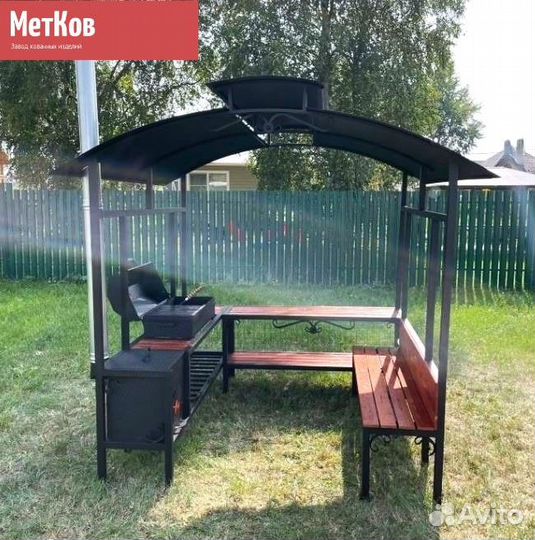 Мангал с крышей