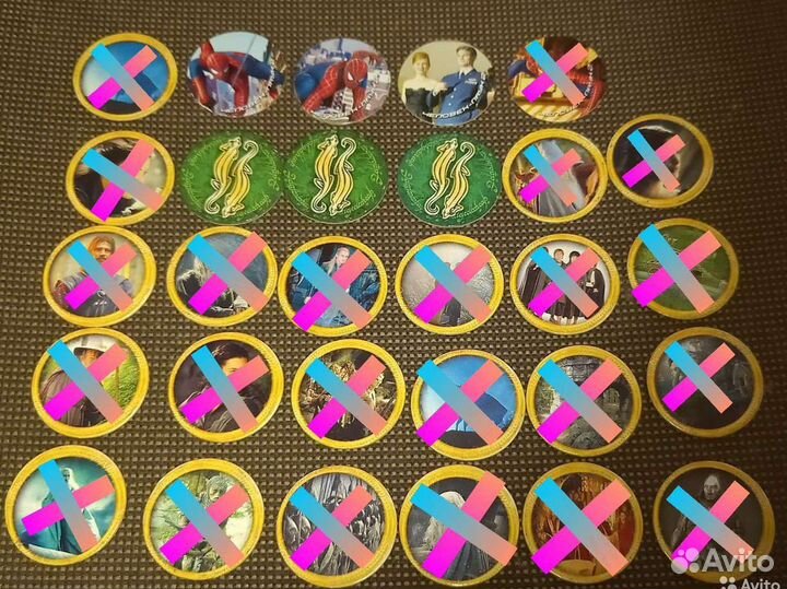 Фишки, бластеры, биты, закладки 90-х годов