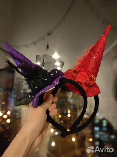 Ободок шляпка ведьмы 2шт