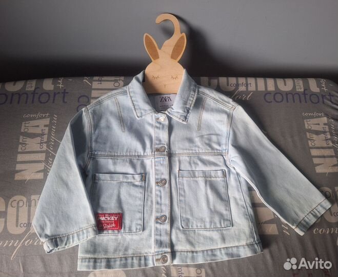 Джинсовая куртка джинсовка zara 92 98 на девочку