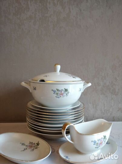 Супница,соусница,тарелки(ГДР) 50х гг