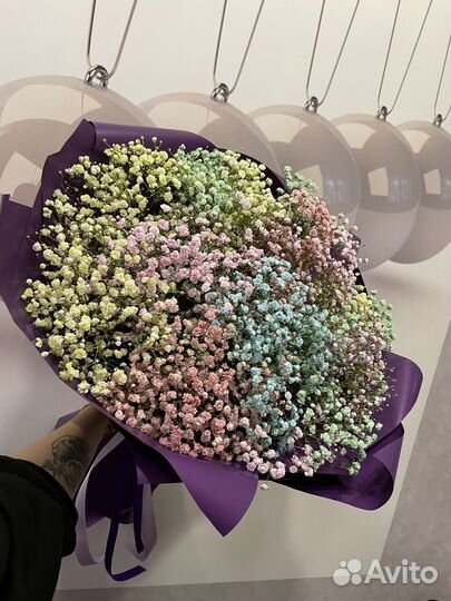 Гипсофила букет живые цветы подарок