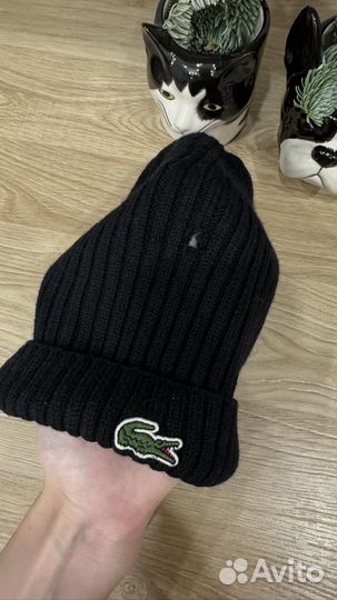 Шапка lacoste оригинал 100% шерсть