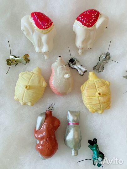 Елочные игрушки СССР на прищепке