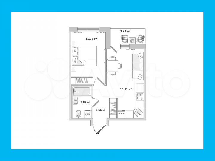 1-к. квартира, 38,2 м², 13/16 эт.