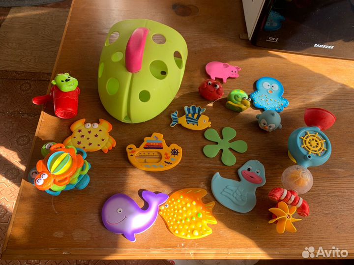 Игрушки для ванны с контейнером для хранения
