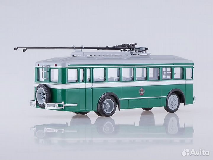 1:43 Масштабная модель Троллейбус лк-2, зеленый