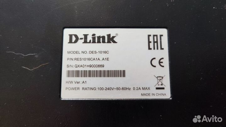 Коммутатор D-Link DES-1016C 16x10/100Base-TX