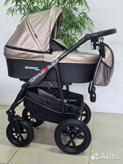 Коляска 3в1 Verdi Sonic Pro (бронзовая эко-кожа)