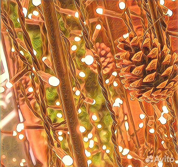 Новогодняя гирлянда Монтаж