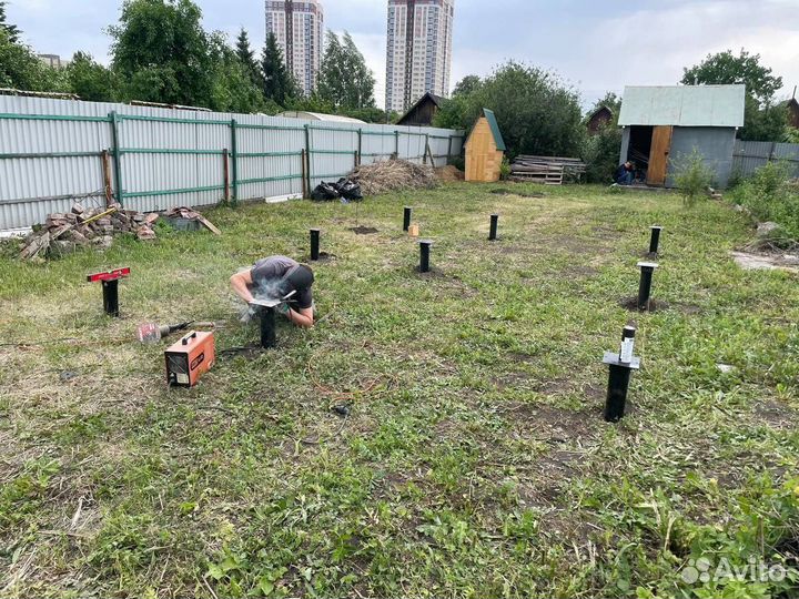 Фундамент на винтовых сваях / Монтаж / Доставка