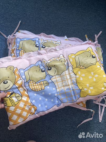 Бортики в детскую кроватку+ балдохин