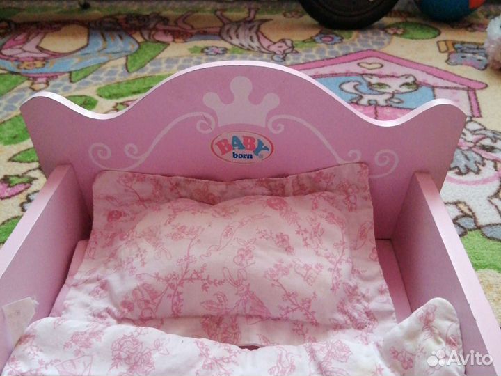 Baby born кроватка, горшок и рюкзак