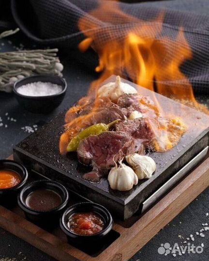 Вулканический камень для жарки мяса, рыбы и овощей