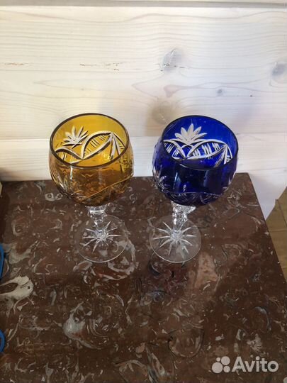 Фужеры хрустальные Германия винтаж