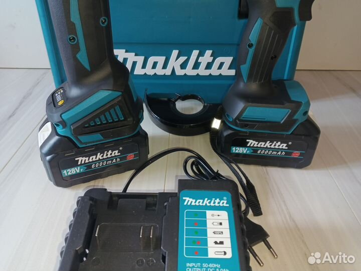 Набор болгарка шуруповёрт Makita аккумуляторный