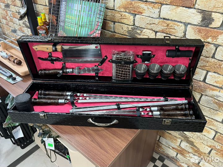 Шампура в кейсе в чехле набор подарочный