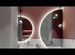 Зеркало с подсветкой в ванную полукруглое Zara