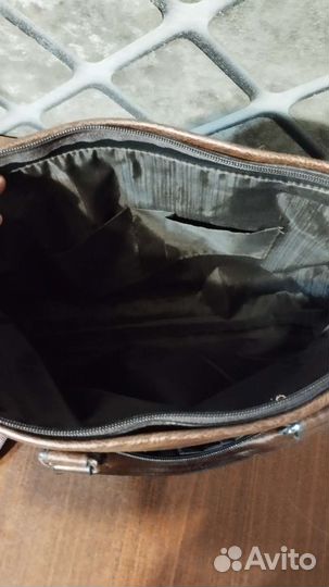 Мужская кожаная сумка через плечо новая