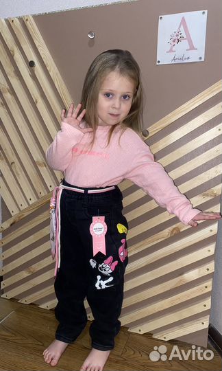 Джинсы на флисе для девочки