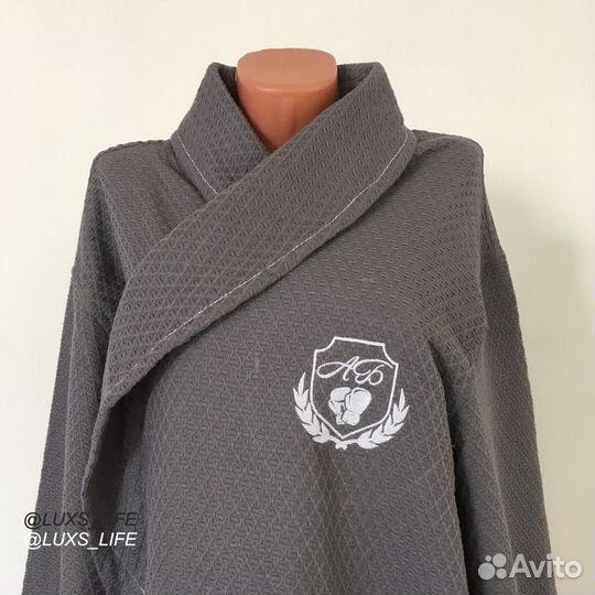 Плюшевый халат с именной вышивкой на заказ