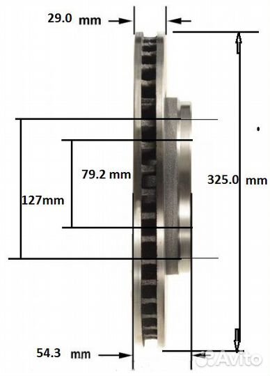 Передний тормозной диск, Шевролет Тралблазер, Сааб