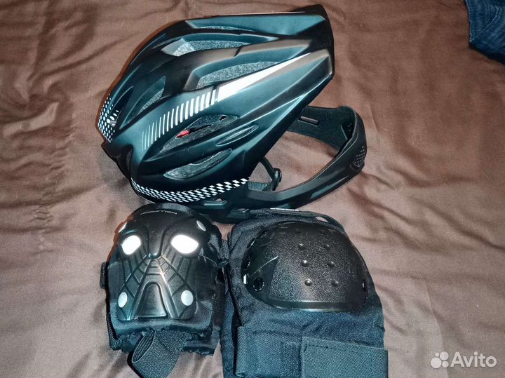 Велошлем детский, защита на локти и колени