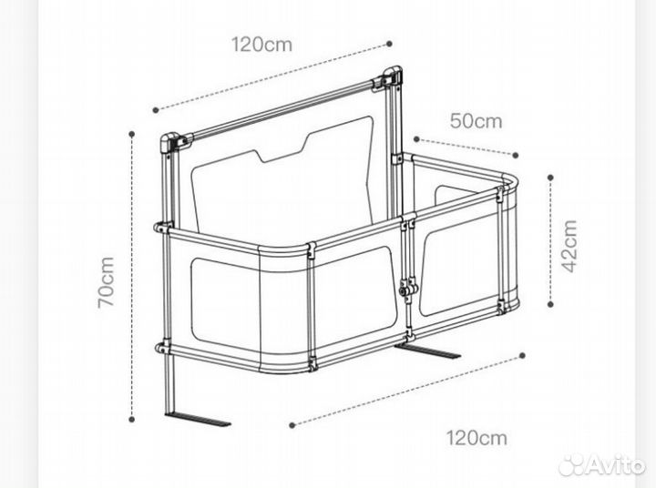 Кроватка lee oee vee бортик ограничитель